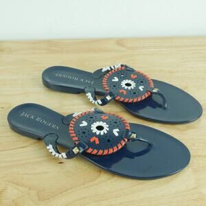 Jack Rogers Size 11 Collins Jelly Sandals Thongs‎ Pool Shoes Resort Beach Preppy